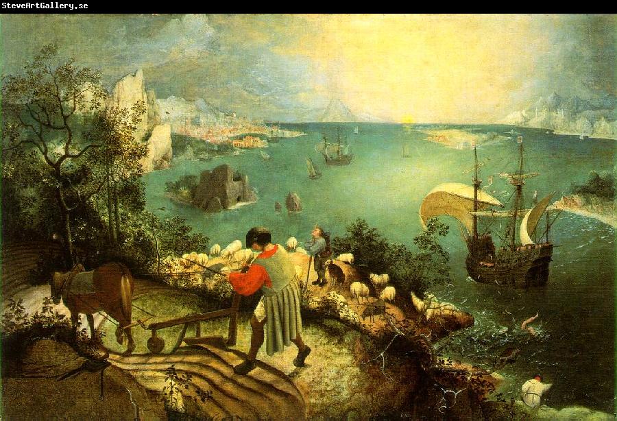 BRUEGEL, Pieter the Elder Landscape with the Fall of Icarus g